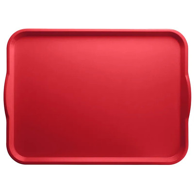 Cambro 1418H510 14" X 18" Rectangular Signal Red Camtray Dietary Tray - 12/Case