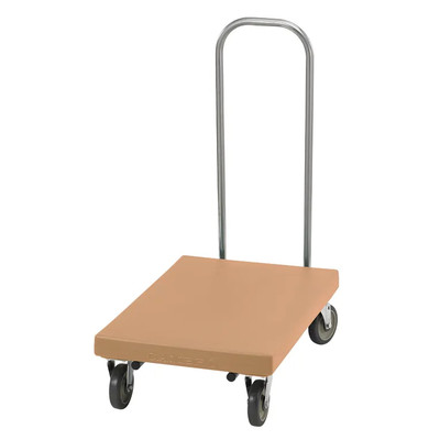 Cambro 2030UT157 600 Lb. Load Capacity Coffee Beige Utility Truck with Chrome Handle