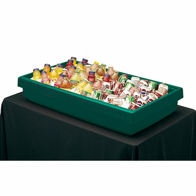 Cambro BUF72519 67.5" W x 24" D x 7" H Kentucky Green Plastic Table Top Buffet Bar