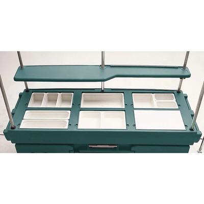 Cambro KVC856192 Granite Green with 6 Pan Wells CamKiosk Cart
