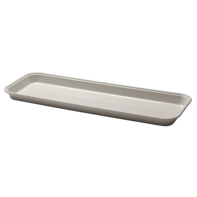 Cambro 8262MT148 8 3/8" x 25 1/2" x 2" White Rectangular Fiberglass Display Market Pan - 12/Case