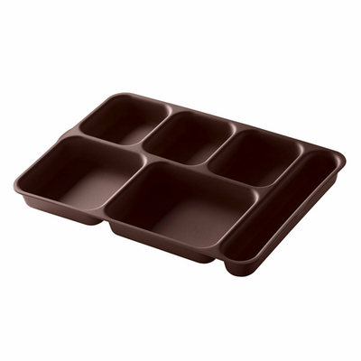 Cambro 10146DCP167 10&quot; x 14&quot; Brown Co-Polymer Rectangular Separator Tray - 24/Case