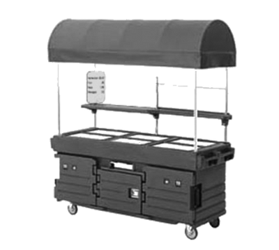Cambro KVC856C191 Granite Green with 6 Pan Wells and Canopy CamKiosk Cart