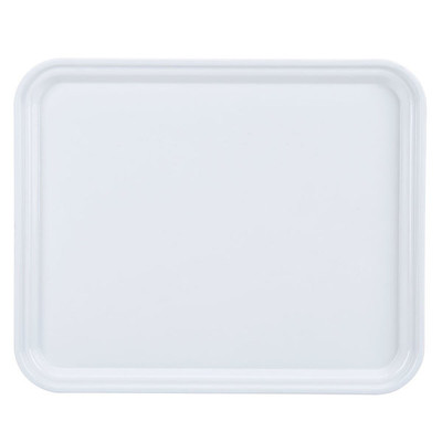 Cambro 2632148 10.44&quot; x 12.75&quot; White GN.5 Size Rectangular Fiberglass Metric Camtray - 12/Case