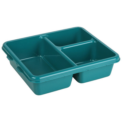 Cambro 9113CW414 9&quot; x 11&quot; Teal Polycarbonate Rectangular Camwear Meal Delivery Tray - 24/Case