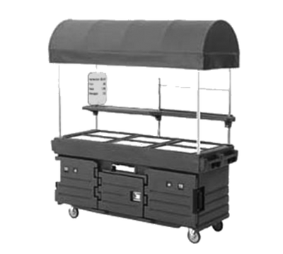 Cambro KVC856C158 Hot Red with 6 Pan Wells and Canopy CamKiosk Cart