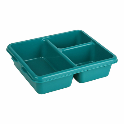 Cambro 9113CP414 9" x 11" Teal Co-Polymer Rectangular Meal Delivery Tray