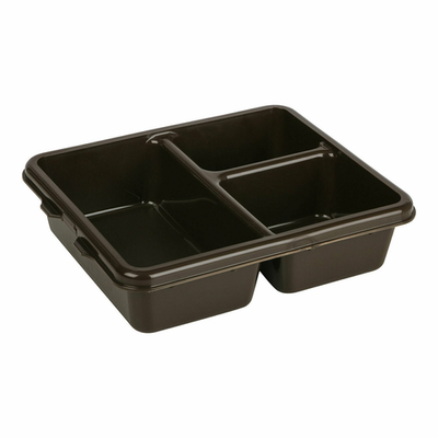 Cambro 9113CP167 9&quot; x 11&quot; Brown Co-Polymer Rectangular Meal Delivery Tray - 24/Case