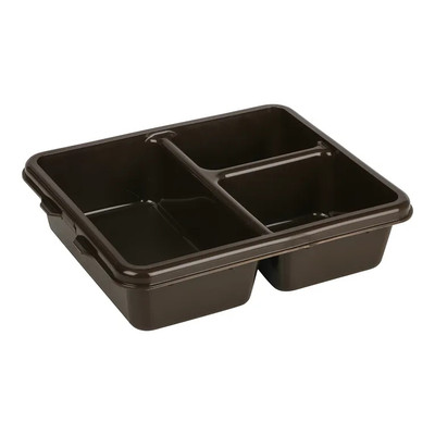 Cambro 9113CP167 9" x 11" Brown Co-Polymer Rectangular Meal Delivery Tray - 24/Case