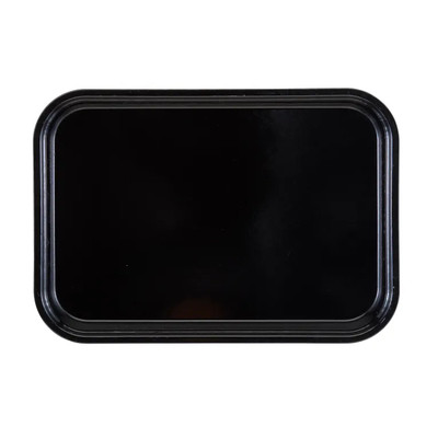 Cambro 913MT110 8 7/8" x 12 3/4" x 1" Black Rectangular Fiberglass Market Display Tray
