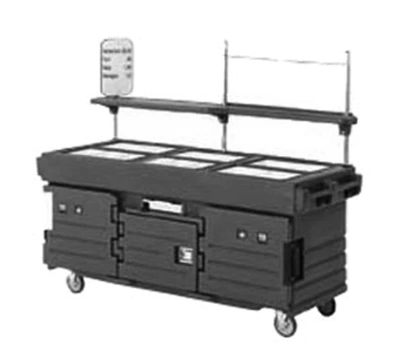 Cambro KVC856186 Navy Blue with 6 Pan Wells CamKiosk Cart