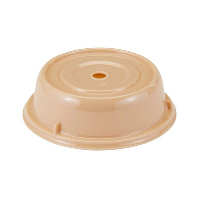 Cambro 901CW133 9.31" Beige Lightweight Polycarbonate Stackable Round Camwear Camcover - 12/Case