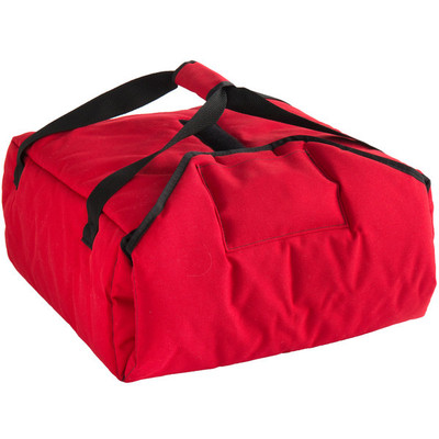 Cambro GBPP216521 (2) 16" or (3) 14" Pizza Capacity Cambro Red Nylon Fabric Sewn-In Straps and Ticket Pouch GoBag Premium Pizza Delivery Bag