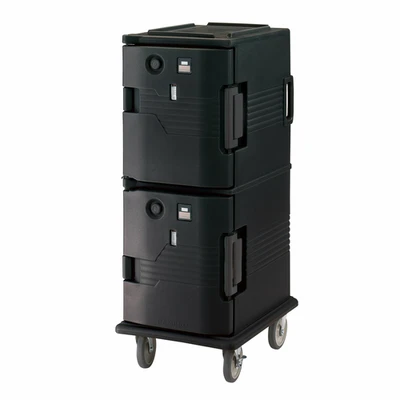 Cambro UPCHTD800110 18.13" W x 3.5" D x 21" H for UPCH 800 Series Ultra Camcart Heated Food Pan Carrier Black Replacement Retrofit Top Door - 110 Volts