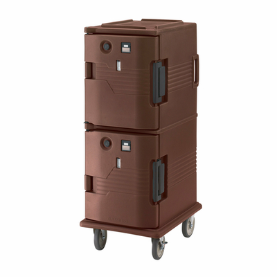 Cambro UPCHTD800131 18.13&quot; W x 3.5&quot; D x 21&quot; H for UPCH 800 Series Ultra Camcart Heated Food Pan Carrier Dark Brown Replacement Retrofit Top Door - 110 Volts