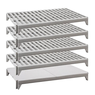 Cambro CPSK1842VS5480 42" W x 18" D Speckled Gray Solid and Vented Camshelving Premium Shelf Plate Kit