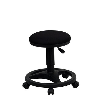 Flash Furniture WL-905DG-GG Black Fabric Seat Backless Ergonomic Stool