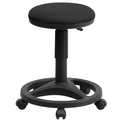 Flash Furniture WL-905DG-GG Black Fabric Seat Backless Ergonomic Stool