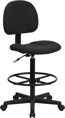 Flash Furniture BT-659-BLK-GG 250 Lbs. Capacity Black Without Arms Ergonomic Swivel Drafting Stool