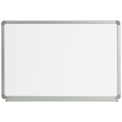 Flash Furniture YU-60X90-WHITE-GG 36" W x 24" D White with Aluminum Frame Magnetic Marker/Dry Erase Board