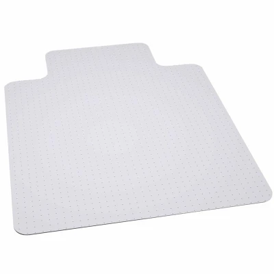 Flash Furniture MAT-124086-GG 36” W x 48” D x 1/5” H Clear Vinyl Straight Edge Big &amp; Tall Chair Mat
