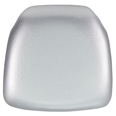 Flash Furniture BH-SIL-HARD-VYL-GG 15.5" W x 15.5" D x 2" H Silver Resin or Wood Chair Cushion