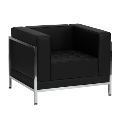 Flash Furniture ZB-IMAG-CHAIR-GG Black LeatherSoft Upholstery Button Seat and Back Hercules Imagination Series Chair