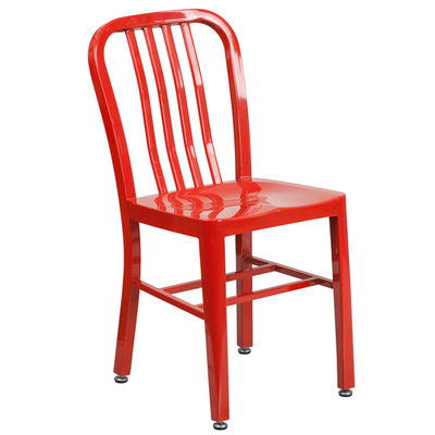 Flash Furniture CH-61200-18-RED-GG Vertical Slat Back For Indoor/Outdoor Commercial and Residential Use Red Chair