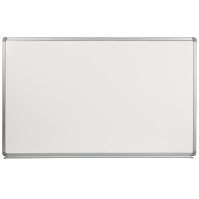 Flash Furniture YU-90X150-POR-GG 60" W x 36" D White Porcelain with Aluminum Frame Magnetic Marker/Dry Erase Board