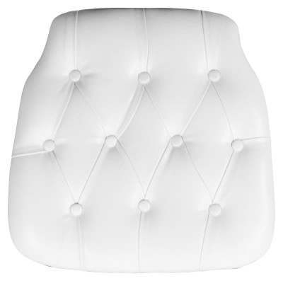 Flash Furniture SZ-TUFT-WHITE-GG 15.75" W x 15.75" D x 1.5" H White Resin or Wood Chair Cushion