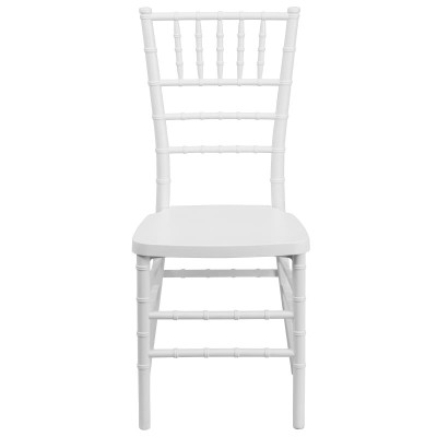 Flash Furniture LE-WHITE-GG White One-Piece Ultra-Strong Polycarbonate Designed For Indoor/Outdoor Commercial Use Hercules Premium Series Stacking Chiavari Chair