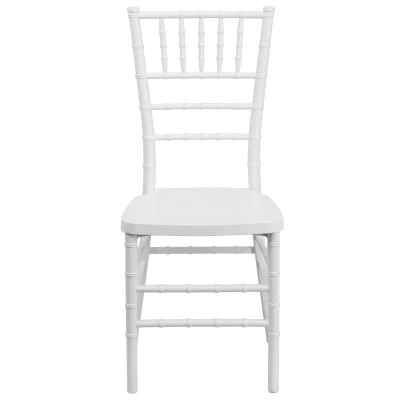 Flash Furniture LE-WHITE-GG White One-Piece Ultra-Strong Polycarbonate Designed For Indoor/Outdoor Commercial Use Hercules Premium Series Stacking Chiavari Chair