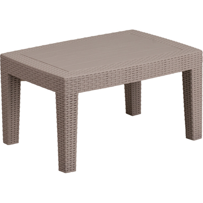Flash Furniture DAD-SF2-T-GG 27.75&quot; W x 19.75&quot; D x 15&quot; H Charcoal Faux Rattan With Resin Frame Outdoor Coffee Table