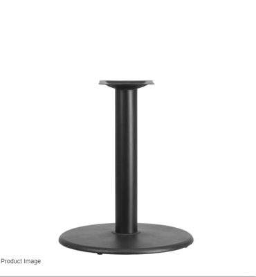 Flash Furniture XU-TR24-GG 24" x 42" x 0" Black Powder Coated Finish Cast Iron Round Base Dining Height Table Base