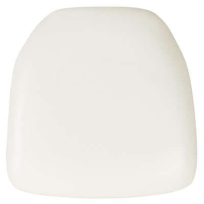 Flash Furniture BH-WH-HARD-VYL-GG 15.5" W x 15.5" D x 2" H White Resin or Wood Chair Cushion