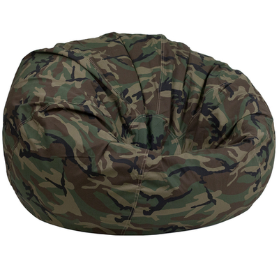 Flash Furniture DG-BEAN-LARGE-CAMO-GG Camouflage Cotton Twill Oversized Bean Bag Chair