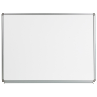 Flash Furniture YU-90X120-WHITE-GG 48" W x 36" D White with Aluminum Frame Magnetic Marker/Dry Erase Board