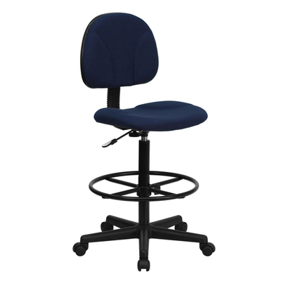 Flash Furniture BT-659-NVY-GG 250 Lbs. Capacity Navy Blue Without Arms Ergonomic Swivel Drafting Stool