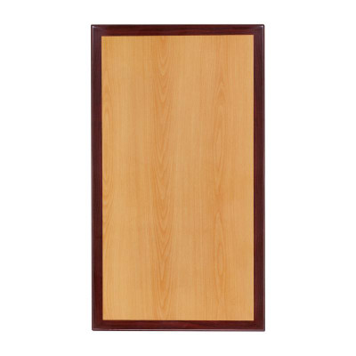 Flash Furniture TP-2TONE-3042-GG 42"W x 30"D Cherry Finish With Mahogany Edges Rectangular Table Top