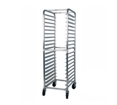 Winholt AL-1820B 5" Casters Mobile Full Height Open Sides Welded Angle-Type Aluminum Frame End Loading Pan Rack