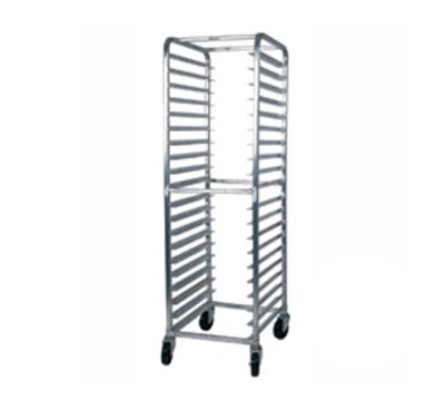 Winholt AL-1820B 5" Casters Mobile Full Height Open Sides Welded Angle-Type Aluminum Frame End Loading Pan Rack