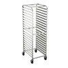 Winholt AL-1820B 5" Casters Mobile Full Height Open Sides Welded Angle-Type Aluminum Frame End Loading Pan Rack