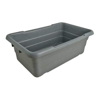 Winholt WHPL-8GY 100 Lb. 16" D x 25" W x 8" H Gray Polyethylene Lug