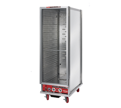 Winholt NHPL-1836-ECOC 21" W x 30 3/4" D x 66 1/2" H Mobile Full Height Aluminum Construction Forced Air LED Thermometer Display - 120V 1440 Watts