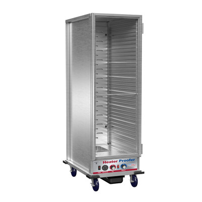 Winholt NHPL-1836-ECOC 21" W x 30 3/4" D x 66 1/2" H Mobile Full Height Aluminum Construction Forced Air LED Thermometer Display - 120V 1440 Watts