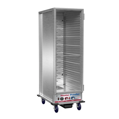 Winholt NHPL-1836-ECOC 21" W x 30 3/4" D x 66 1/2" H Mobile Full Height Aluminum Construction Forced Air LED Thermometer Display - 120V 1440 Watts