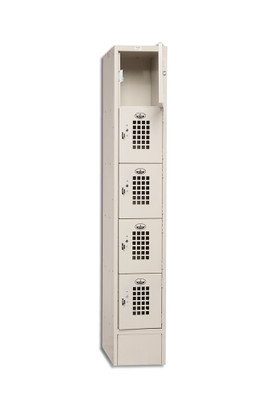 Winholt WL-55 Beige 10" x 12" x 12" Compartment 1 Column 5 Doors Per Column Five Tier Locker