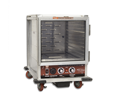 Winholt NHPL-1810HHC 21" W x 30 3/4" D x 30 3/4" H Aluminum Construction Forced Air Half Height Mobile Non-Insulated Heater/Proofer Cabinet - 120V 1440 Watts