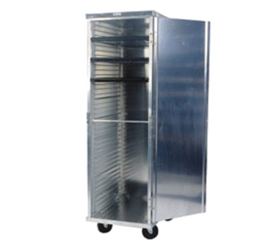 Winholt EC1840-C 21" W x 27" D x 68" H Reinforced Aluminum Construction Non-Insulated 5" Swivel Plate Casters with Polyurethane Tread Enclosed Transport Cabinet