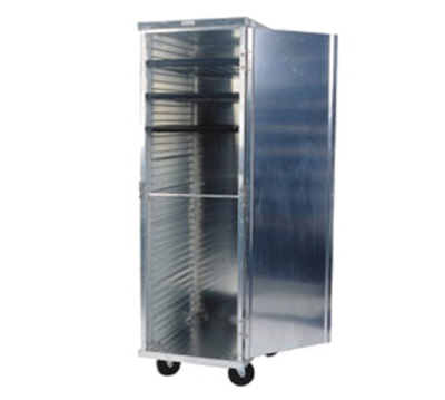 Winholt EC1840-C 21" W x 27" D x 68" H Reinforced Aluminum Construction Non-Insulated 5" Swivel Plate Casters with Polyurethane Tread Enclosed Transport Cabinet